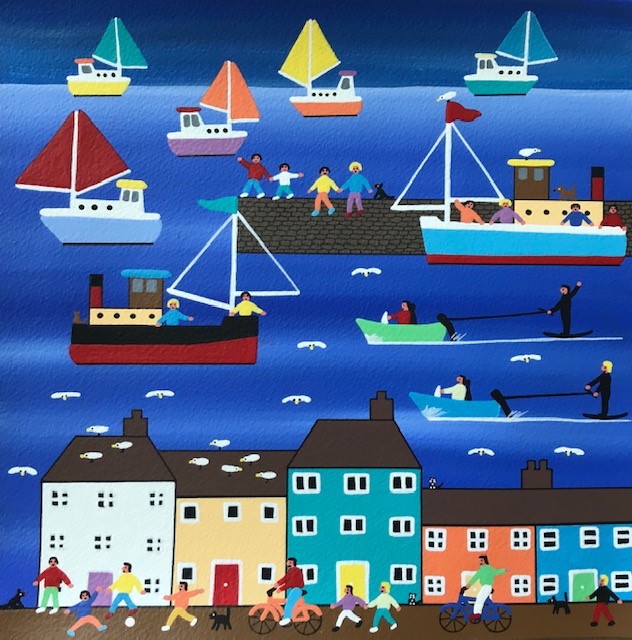 'Day at the Harbour' by artist Gordon Barker